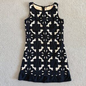 Kas New York Dress‎ Sleeveless Lined Floral Cutout Shift